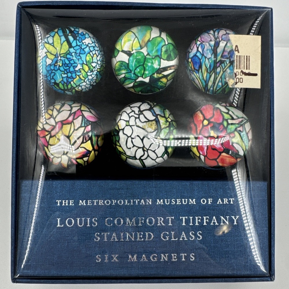 Metropolitan Museum of Art Louis Comfort Tiffany Stained Glass Magnets Box Set 6